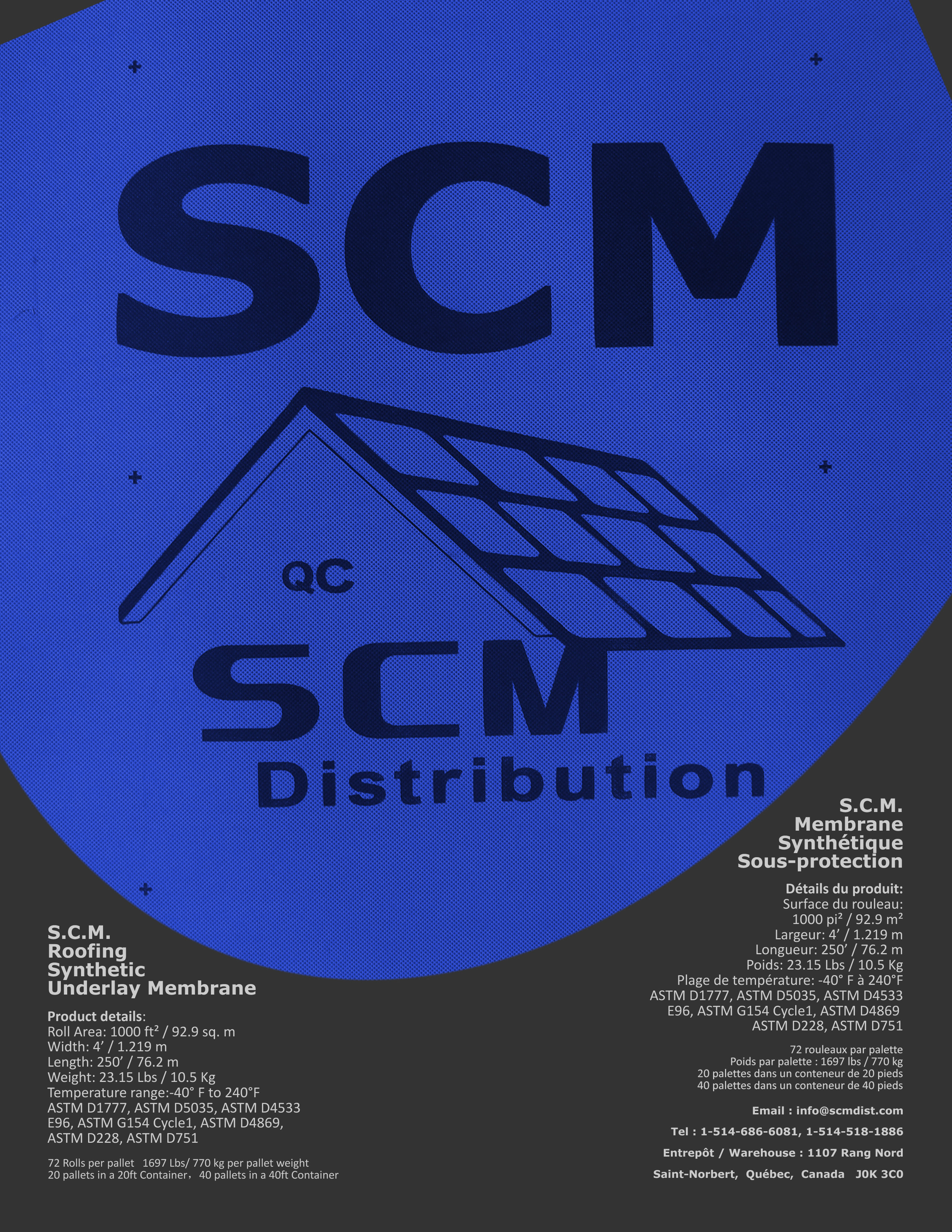 S.C.M. Synthetic 110GM membrane detail